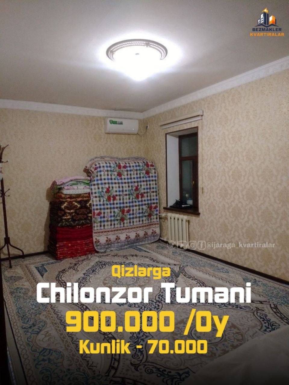 2 xonali kvartira chilonzorda