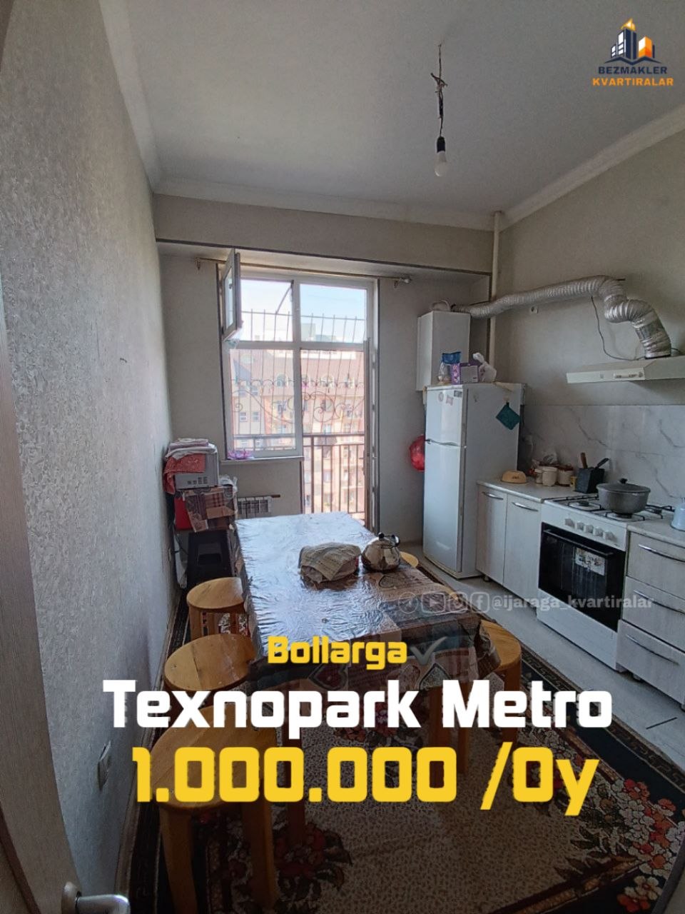 3 xonali kvartira yashnobod tumanida